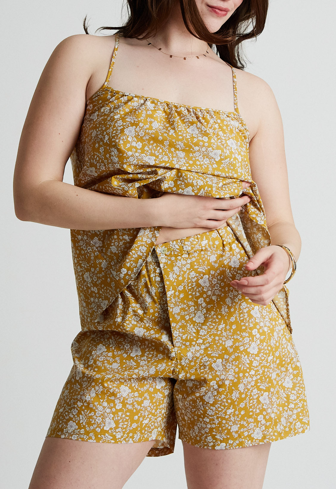 Scoop Tank in Golden Floral