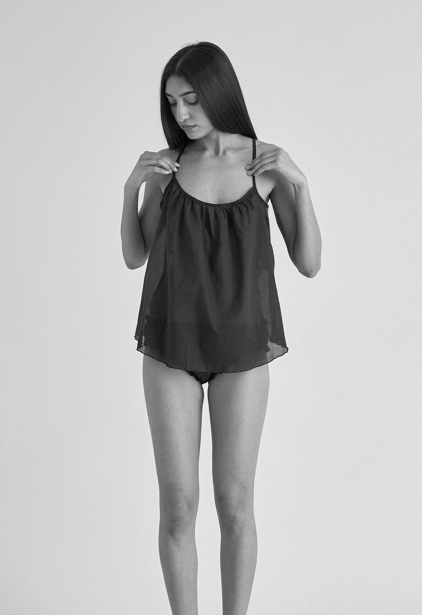 Scoop Tank in Indigo
